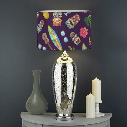 Summer Totem Pattern Print Drum Lamp Shade