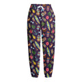 Summer Totem Pattern Print Fleece Lined Knit Pants