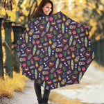 Summer Totem Pattern Print Foldable Umbrella