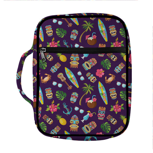 Summer Totem Pattern Print Front Pocket Bible Bag