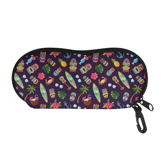 Summer Totem Pattern Print Glasses Case