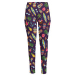 Summer Totem Pattern Print High-Waisted Pocket Leggings