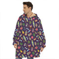 Summer Totem Pattern Print Hoodie Blanket