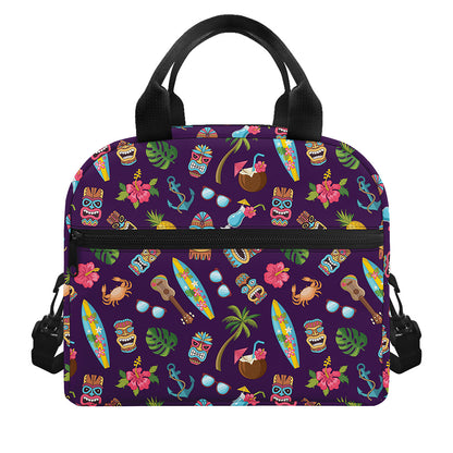 Summer Totem Pattern Print Insulated Lunch Bag