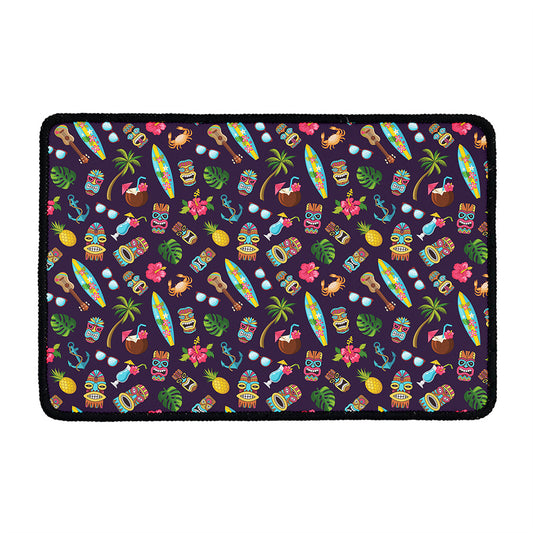Summer Totem Pattern Print Kitchen Mat