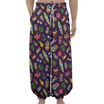 Summer Totem Pattern Print Lantern Pants