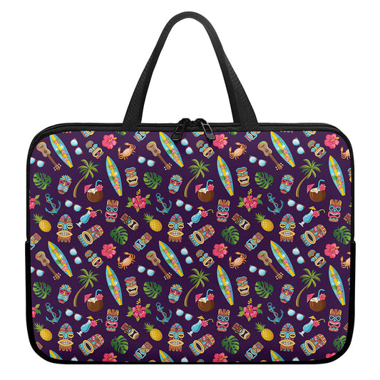 Summer Totem Pattern Print Laptop Sleeve With Handle