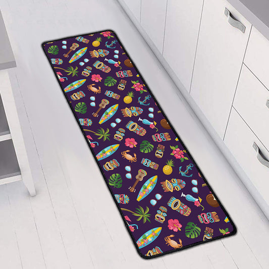 Summer Totem Pattern Print Long Kitchen Mat