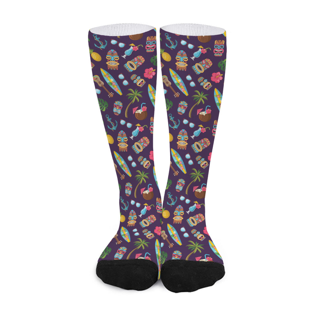 Summer Totem Pattern Print Long Socks