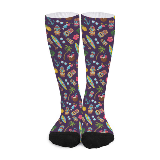 Summer Totem Pattern Print Long Socks
