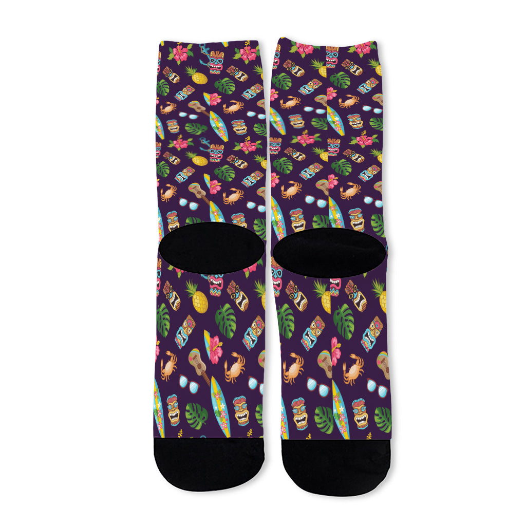 Summer Totem Pattern Print Long Socks