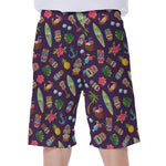 Summer Totem Pattern Print Men's Beach Shorts