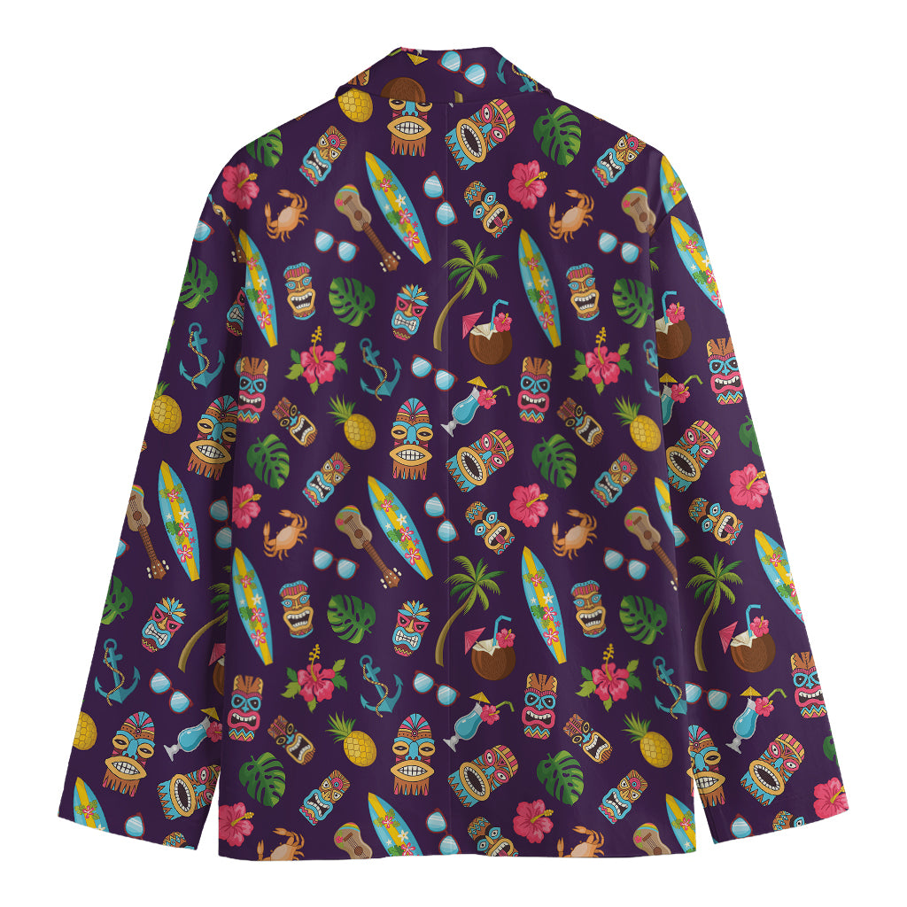 Summer Totem Pattern Print Men's Blazer