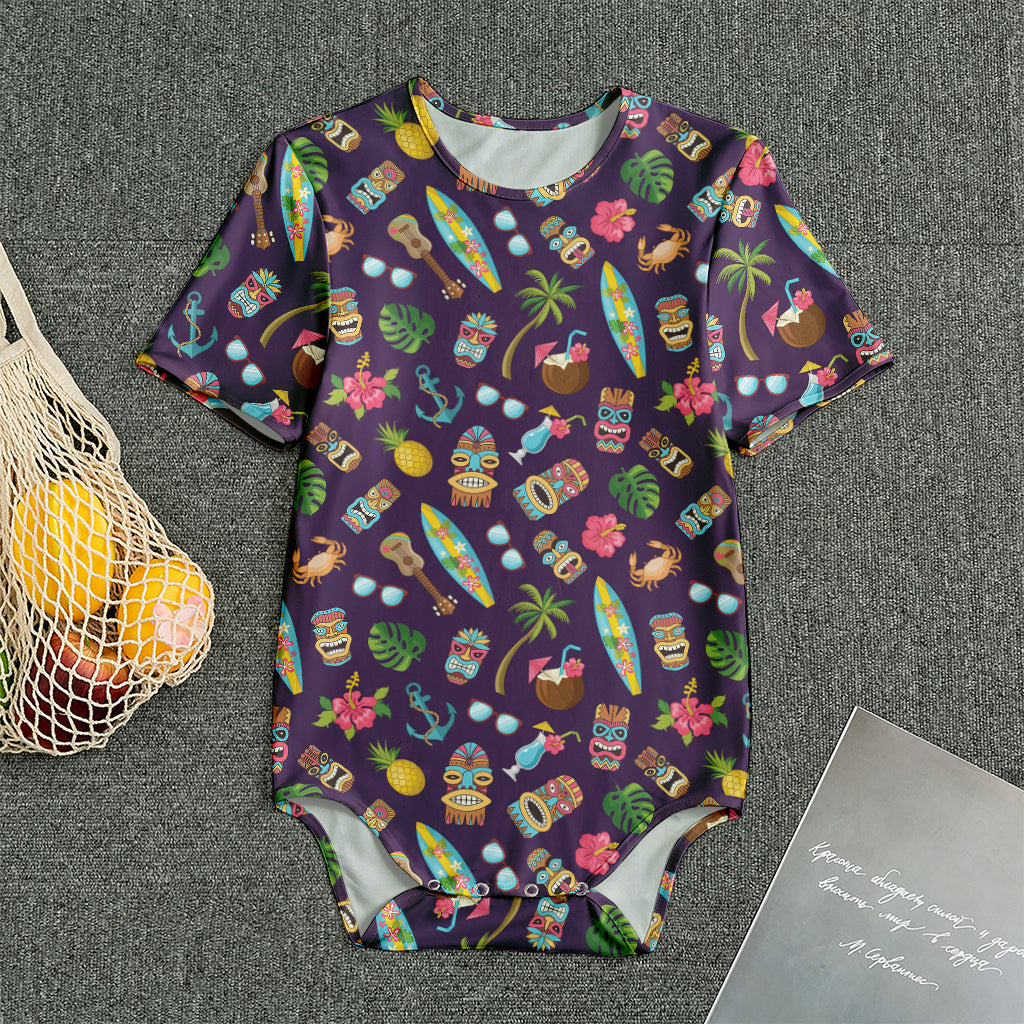 Summer Totem Pattern Print Men's Bodysuit