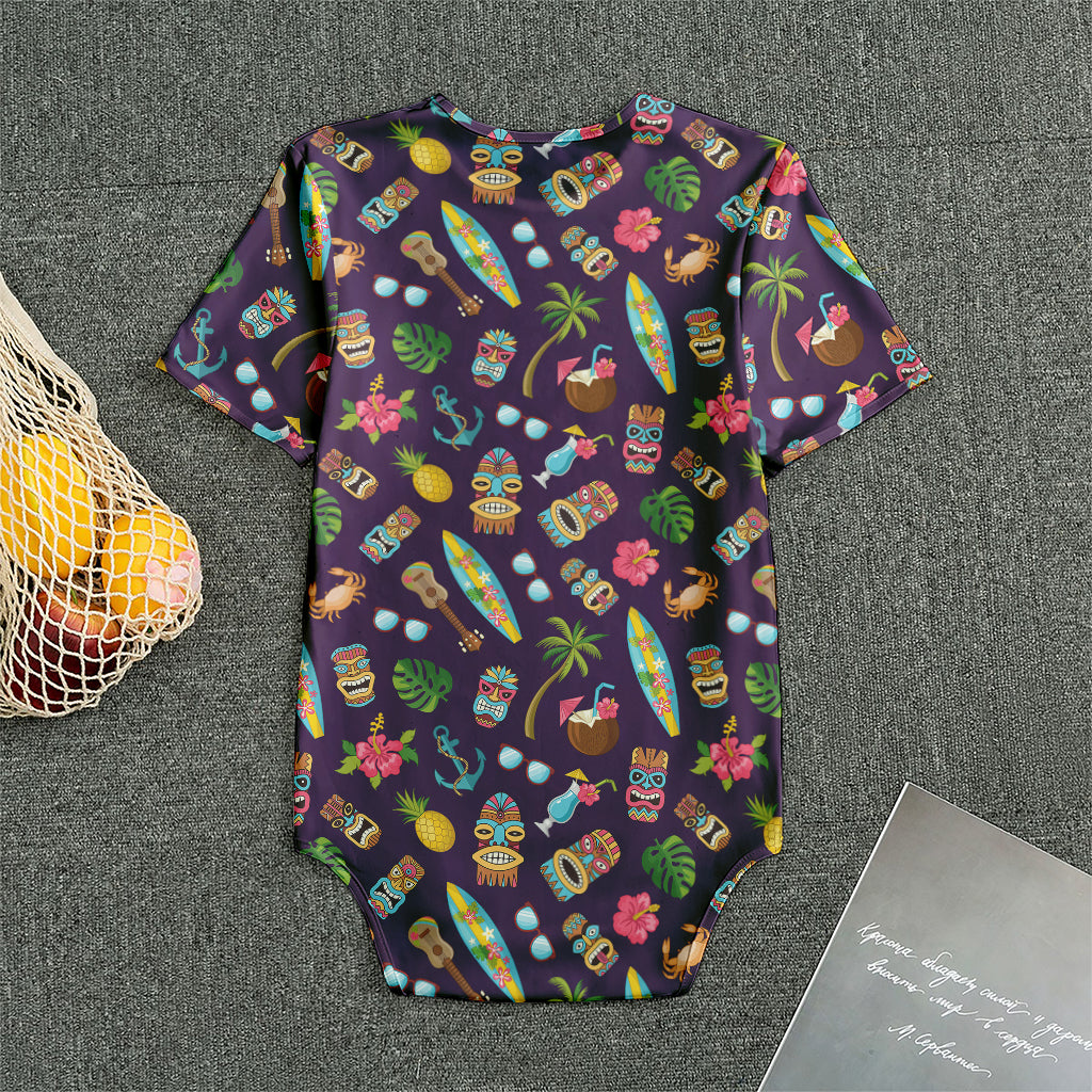 Summer Totem Pattern Print Men's Bodysuit