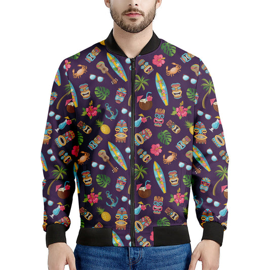 Summer Totem Pattern Print Men's Bomber Jacket