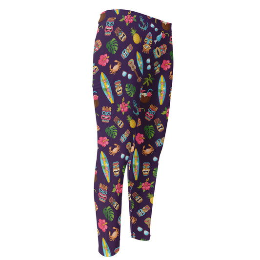 Summer Totem Pattern Print Men's Compression Pants
