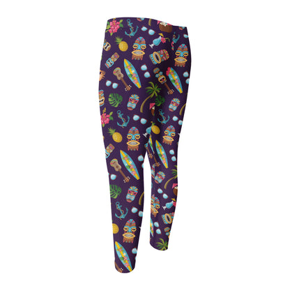 Summer Totem Pattern Print Men's Compression Pants