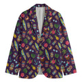 Summer Totem Pattern Print Men's Cotton Blazer