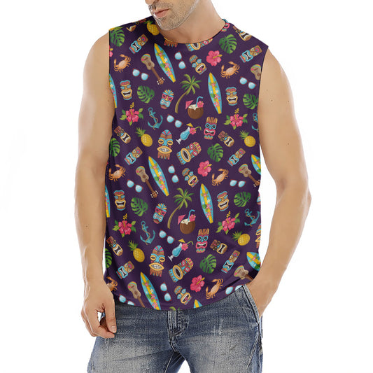 Summer Totem Pattern Print Men's Fitness Tank Top