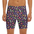 Summer Totem Pattern Print Men's Long Boxer Briefs