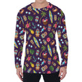 Summer Totem Pattern Print Men's Long Sleeve T-Shirt