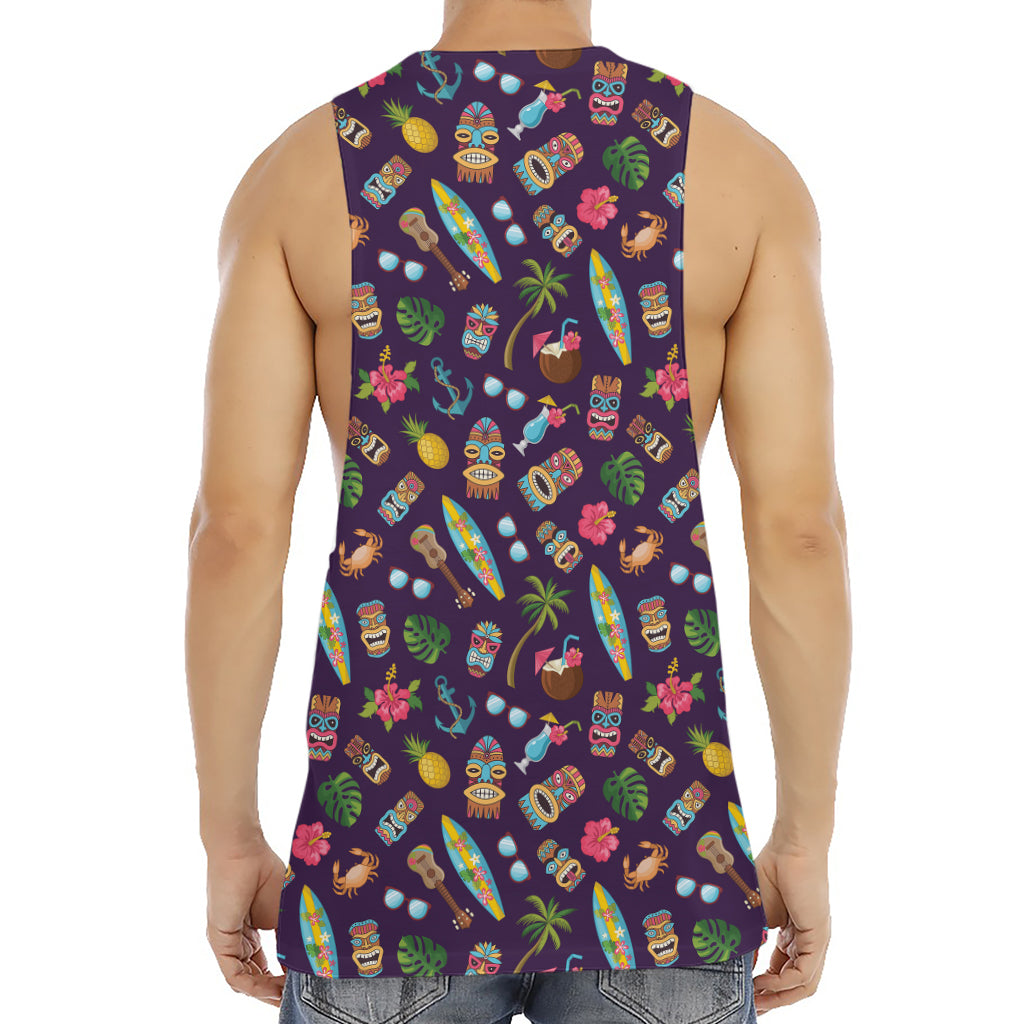 Summer Totem Pattern Print Men's Muscle Tank Top