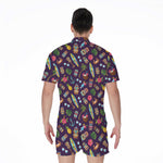 Summer Totem Pattern Print Men's Rompers