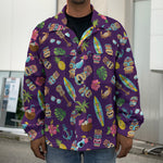 Summer Totem Pattern Print Men's Shirt Jacket