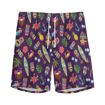 Summer Totem Pattern Print Men's Sports Shorts