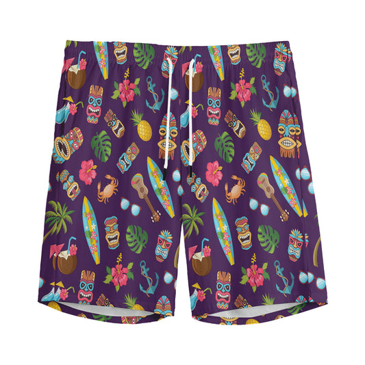 Summer Totem Pattern Print Men's Sports Shorts