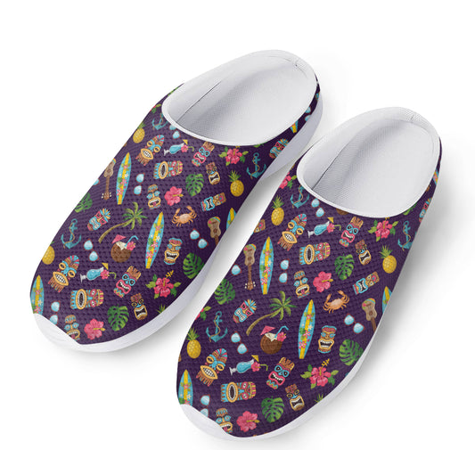 Summer Totem Pattern Print Mesh Casual Shoes
