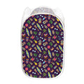 Summer Totem Pattern Print Mesh Laundry Hamper