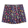 Summer Totem Pattern Print Mesh Shorts