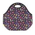 Summer Totem Pattern Print Neoprene Lunch Bag