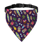Summer Totem Pattern Print Over The Collar Dog Bandana