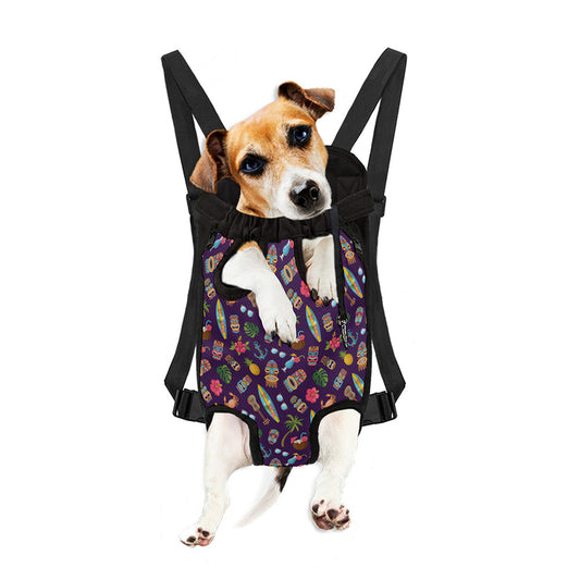 Summer Totem Pattern Print Pet Carrier Backpack