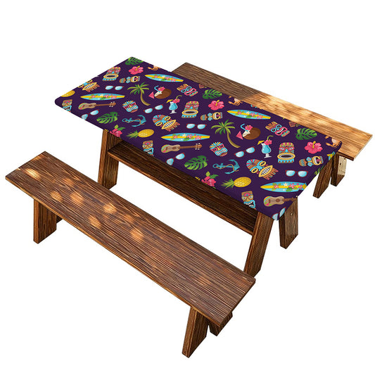 Summer Totem Pattern Print Picnic Table Cover
