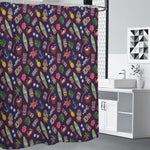 Summer Totem Pattern Print Premium Shower Curtain