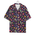 Summer Totem Pattern Print Rayon Hawaiian Shirt