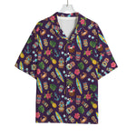 Summer Totem Pattern Print Rayon Hawaiian Shirt
