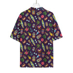 Summer Totem Pattern Print Rayon Hawaiian Shirt