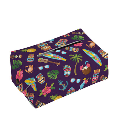 Summer Totem Pattern Print Rectangle Tissue Box Cover