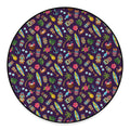 Summer Totem Pattern Print Round Floor Mat