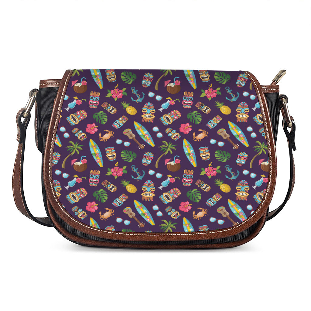Summer Totem Pattern Print Saddle Bag