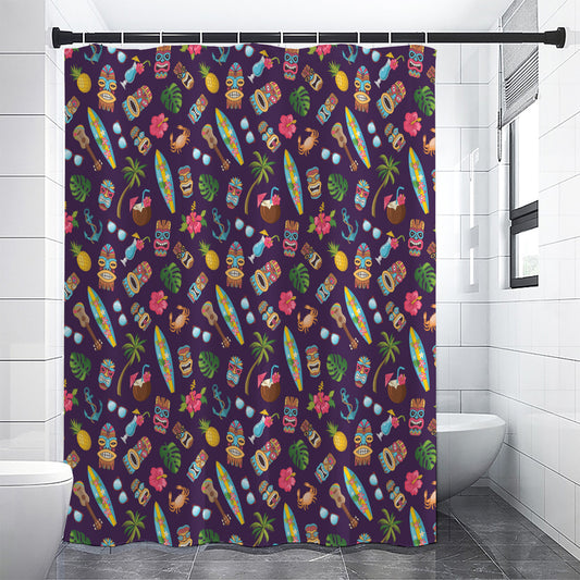 Summer Totem Pattern Print Shower Curtain
