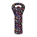 Summer Totem Pattern Print Single Neoprene Wine Tote