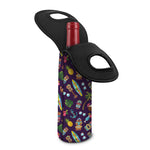 Summer Totem Pattern Print Single Neoprene Wine Tote