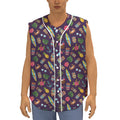 Summer Totem Pattern Print Sleeveless Baseball Jersey