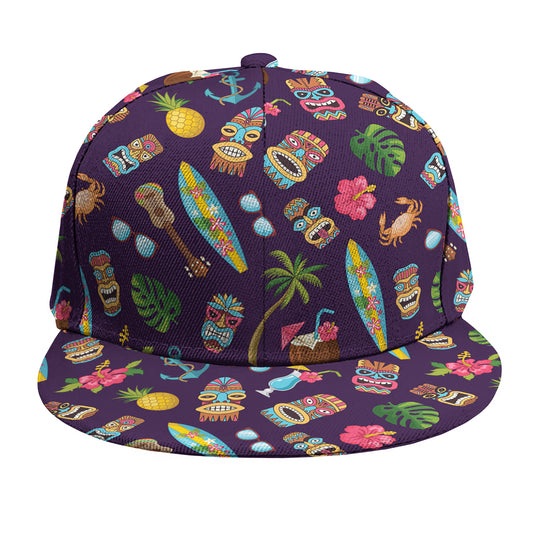 Summer Totem Pattern Print Snapback Cap